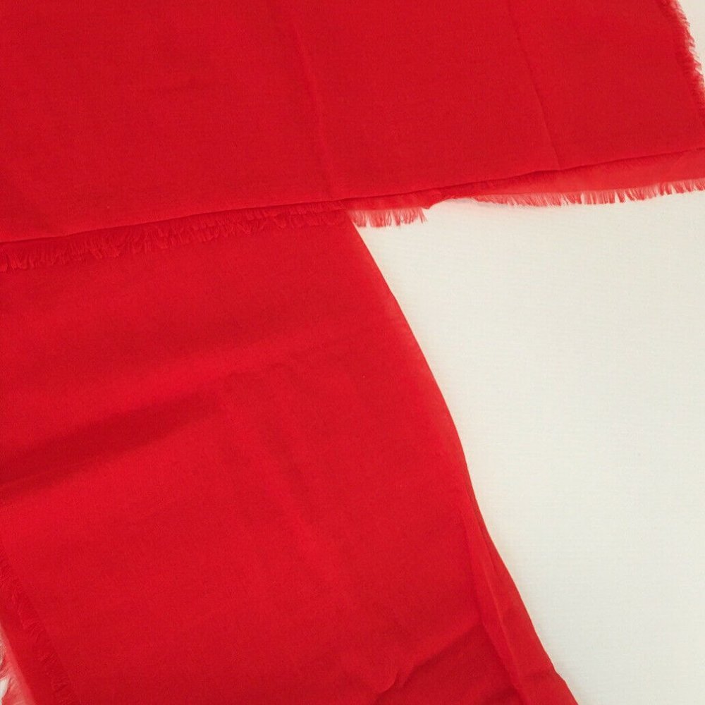 Womens Vintage Scarf Japan Red 51" x 48" Lightweight Acrylic - Picture 11 of 11